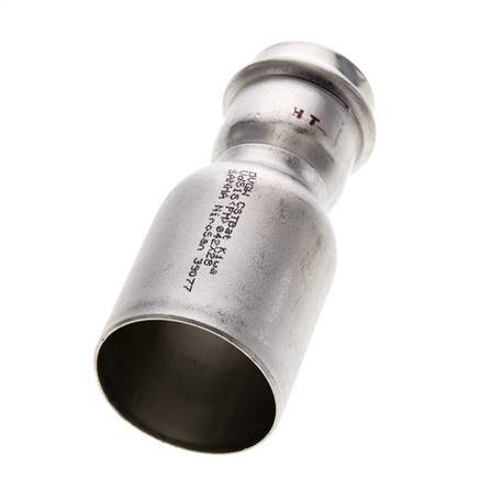 Press Fitting - 28mm Female & 42mm Male - Stainless Steel
