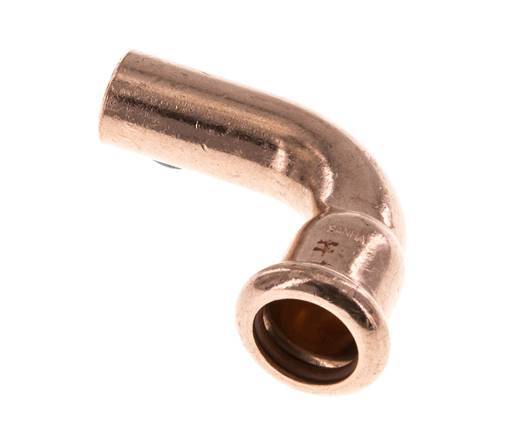 90deg Elbow Press Fitting - 15mm Female & 15mm Male - Copper alloy