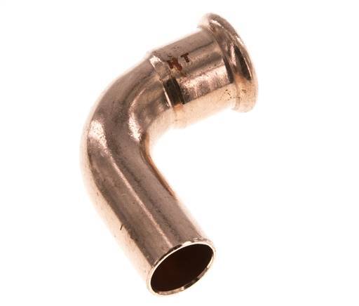 90deg Elbow Press Fitting - 22mm Female & 22mm Male - Copper alloy