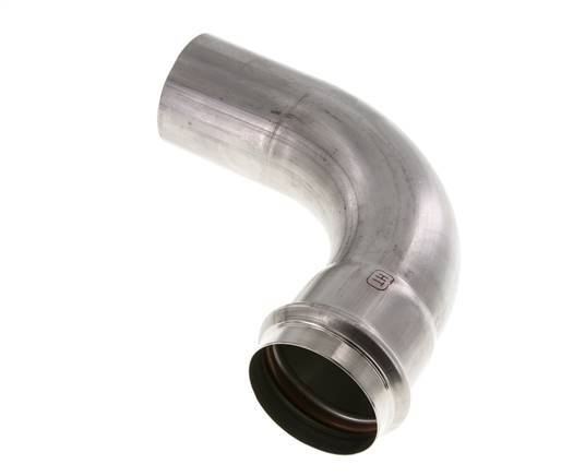 90deg Elbow Press Fitting - 54mm Female & 54mm Male - Stainless Steel