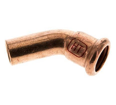 45deg Elbow Press Fitting - 15mm Female & 15mm Male - Copper alloy