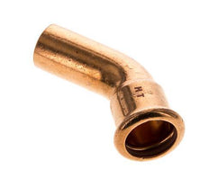 45deg Elbow Press Fitting - 22mm Female & 22mm Male - Copper alloy