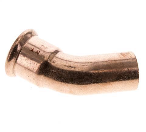 45deg Elbow Press Fitting - 28mm Female & 28mm Male - Copper alloy