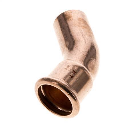 45deg Elbow Press Fitting - 28mm Female & 28mm Male - Copper alloy