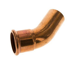 45deg Elbow Press Fitting - 35mm Female & 35mm Male - Copper alloy