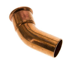 45deg Elbow Press Fitting - 35mm Female & 35mm Male - Copper alloy