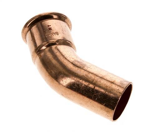 45deg Elbow Press Fitting - 42mm Female & 42mm Male - Copper alloy
