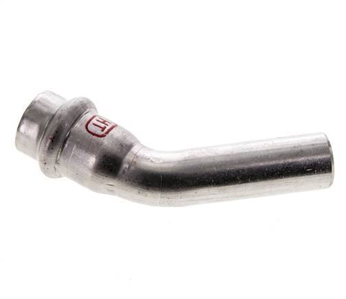 45deg Elbow Press Fitting - 15mm Female & 15mm Male - Stainless Steel