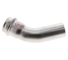 45deg Elbow Press Fitting - 28mm Female & 28mm Male - Stainless Steel