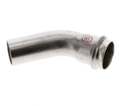 45deg Elbow Press Fitting - 28mm Female & 28mm Male - Stainless Steel