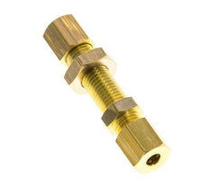 4mm Brass Straight Compression Fitting Bulkhead 150 bar DIN EN 1254-2