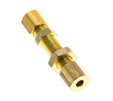 4mm Brass Straight Compression Fitting Bulkhead 150 bar DIN EN 1254-2