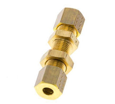 5mm Brass Straight Compression Fitting Bulkhead 150 bar DIN EN 1254-2