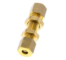 5mm Brass Straight Compression Fitting Bulkhead 150 bar DIN EN 1254-2