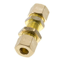 10mm Brass Straight Compression Fitting Bulkhead 95 bar DIN EN 1254-2