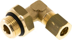 8mm & G3/8'' Brass Elbow Compression Fitting with Male Threads 135 bar NBR Adjustable DIN EN 1254-2