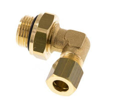 8mm & G3/8'' Brass Elbow Compression Fitting with Male Threads 135 bar NBR Adjustable DIN EN 1254-2