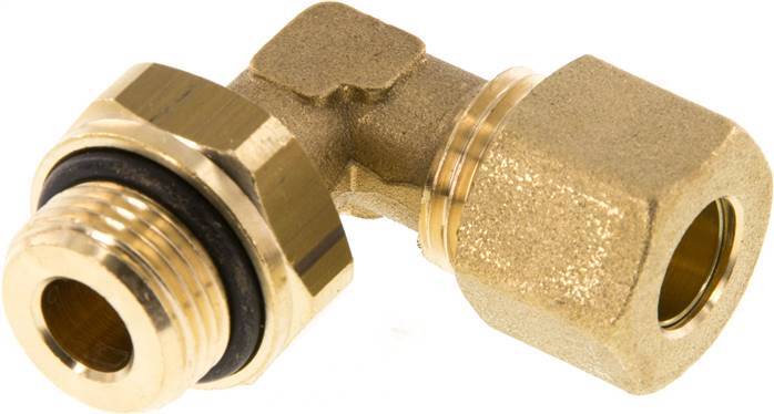 10mm & G3/8'' Brass Elbow Compression Fitting with Male Threads 95 bar NBR Adjustable DIN EN 1254-2