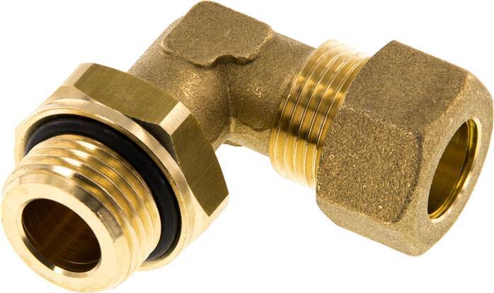 14mm & G1/2'' Brass Elbow Compression Fitting with Male Threads 89 bar NBR Adjustable DIN EN 1254-2