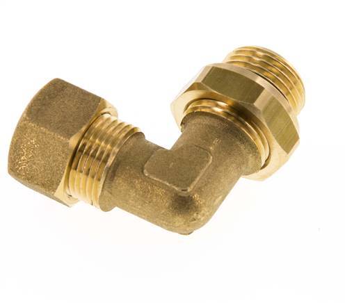 14mm & G1/2'' Brass Elbow Compression Fitting with Male Threads 89 bar NBR Adjustable DIN EN 1254-2