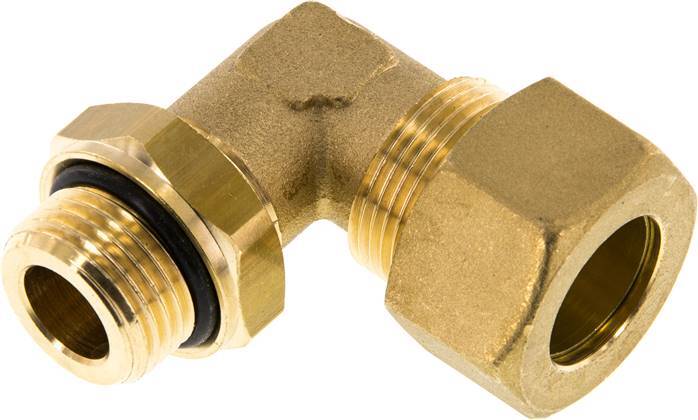18mm & G1/2'' Brass Elbow Compression Fitting with Male Threads 67 bar NBR Adjustable DIN EN 1254-2