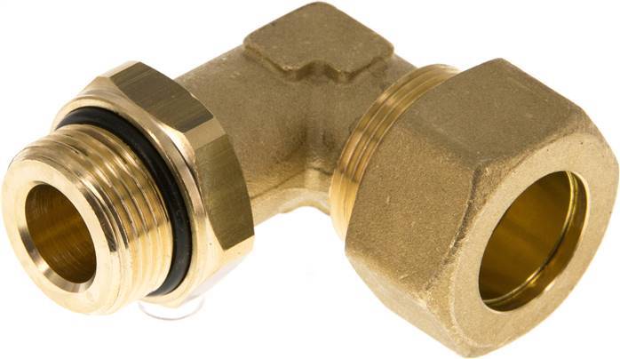 22mm & G3/4'' Brass Elbow Compression Fitting with Male Threads 54 bar NBR Adjustable DIN EN 1254-2