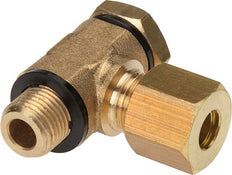 8mm & G1/4'' Brass Swivel Joint Compression Fitting with Male Threads 135 bar Polyamide DIN EN 1254-2