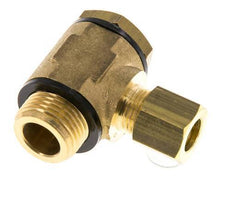 8mm & G3/8'' Brass Swivel Joint Compression Fitting with Male Threads 135 bar Polyamide DIN EN 1254-2