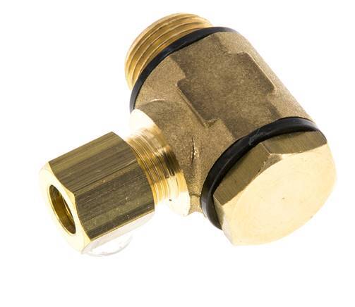 8mm & G3/8'' Brass Swivel Joint Compression Fitting with Male Threads 135 bar Polyamide DIN EN 1254-2