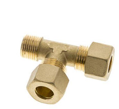 12mm & R3/8'' Brass Right Angle Tee Compression Fitting with Male Threads 75 bar DIN EN 1254-2