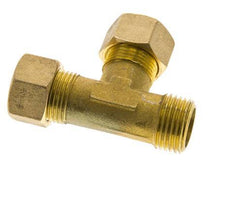 14mm & R1/2'' Brass Right Angle Tee Compression Fitting with Male Threads 89 bar DIN EN 1254-2