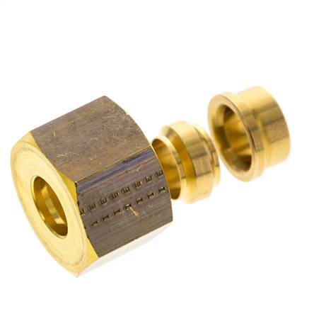 12mm Brass Straight Compression Fitting DN 1676 bar DIN EN 1254-2