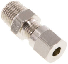 4LL & R1/8'' Nickel plated Brass Straight Cutting Fitting with Male Threads 100 bar ISO 8434-1 [5 Pieces]