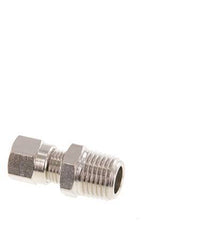 6LL & R1/4'' Nickel plated Brass Straight Cutting Fitting with Male Threads 100 bar ISO 8434-1 [2 Pieces]