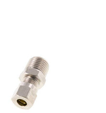6LL & R1/4'' Nickel plated Brass Straight Cutting Fitting with Male Threads 100 bar ISO 8434-1 [2 Pieces]
