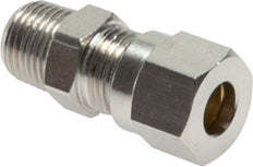 8LL & R3/8'' Nickel plated Brass Straight Cutting Fitting with Male Threads 100 bar ISO 8434-1 [2 Pieces]