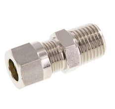 8LL & R1/4'' Nickel plated Brass Straight Cutting Fitting with Male Threads 100 bar ISO 8434-1 [2 Pieces]