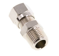 8LL & R1/4'' Nickel plated Brass Straight Cutting Fitting with Male Threads 100 bar ISO 8434-1 [2 Pieces]