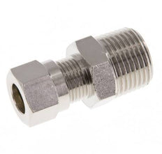 8LL & R3/8'' Nickel plated Brass Straight Cutting Fitting with Male Threads 100 bar ISO 8434-1 [2 Pieces]