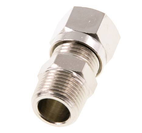 10L & R3/8'' Nickel plated Brass Straight Cutting Fitting with Male Threads 115 bar ISO 8434-1 [2 Pieces]