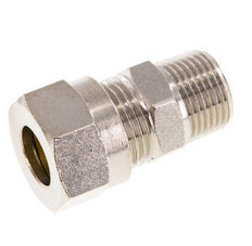 12L & R3/8'' Nickel plated Brass Straight Cutting Fitting with Male Threads 75 bar ISO 8434-1 [2 Pieces]