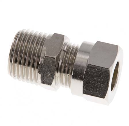 12L & R1/2'' Nickel plated Brass Straight Cutting Fitting with Male Threads 75 bar ISO 8434-1