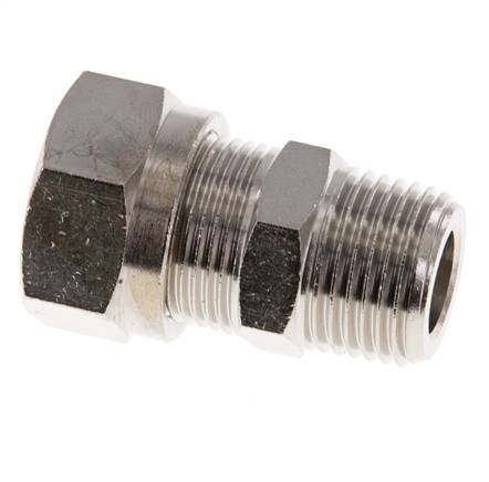 15L & R1/2'' Nickel plated Brass Straight Cutting Fitting with Male Threads 70 bar ISO 8434-1