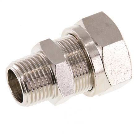 18L & R1/2'' Nickel plated Brass Straight Cutting Fitting with Male Threads 65 bar ISO 8434-1