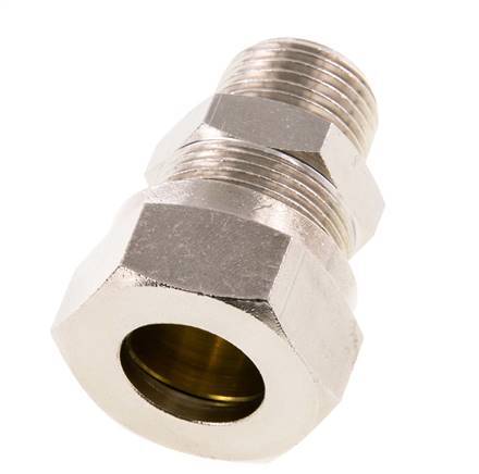 18L & R1/2'' Nickel plated Brass Straight Cutting Fitting with Male Threads 65 bar ISO 8434-1