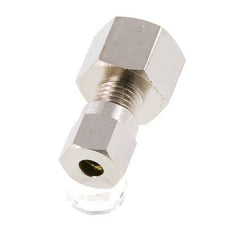 4LL & G1/8'' Nickel plated Brass Straight Cutting Fitting with Female Threads 100 bar ISO 8434-1 [2 Pieces]