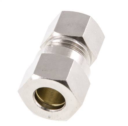 10L & G1/4'' Nickel plated Brass Straight Cutting Fitting with Female Threads 115 bar ISO 8434-1 [2 Pieces]