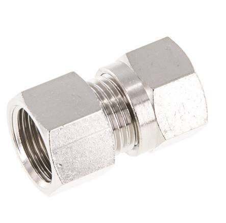 10L & G3/8'' Nickel plated Brass Straight Cutting Fitting with Female Threads 115 bar ISO 8434-1
