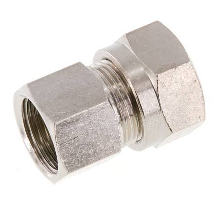 15L & G1/2'' Nickel plated Brass Straight Cutting Fitting with Female Threads 70 bar ISO 8434-1