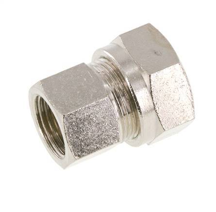 18L & G1/2'' Nickel plated Brass Straight Cutting Fitting with Female Threads 65 bar ISO 8434-1